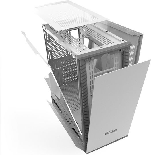 PCCOOLER IE200W Gaming Midi Tower Computer Case with Side Window White