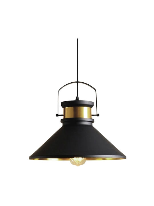 Pendant Light Black Bell with Socket E27 36cm