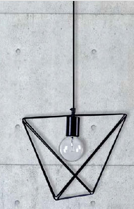 Gallis Pythagorium Pendant Light Black with Socket E27 36cm