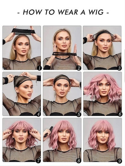 Hair Duty Wig with Synthetic Hair in Blonde Color 66cm