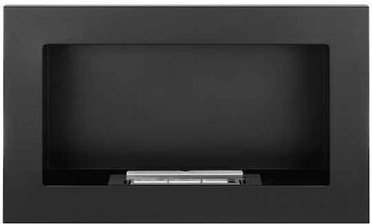 Wandmontiert Bioethanol Kamine Innenbereich Schwarz 65x12x40cm