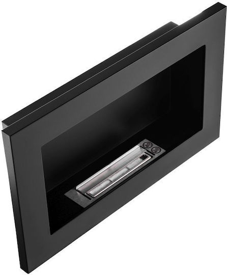 Wandmontiert Bioethanol Kamine Innenbereich Schwarz 65x12x40cm