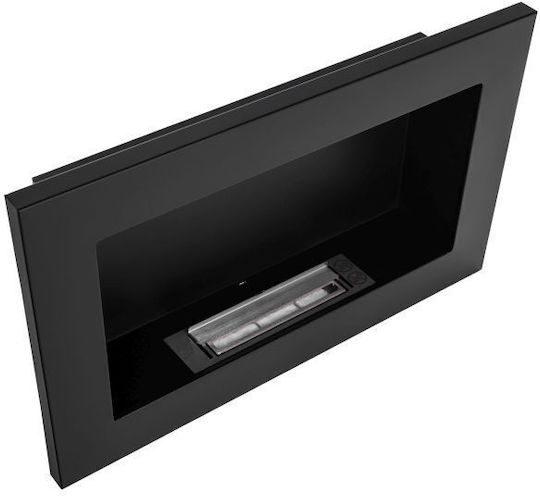 Wandmontiert Bioethanol Kamine Innenbereich Schwarz 65x12x40cm