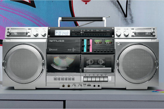 Muse M-380 Φορητό Ηχοσύστημα με Bluetooth / CD / MP3 / USB / Κασετόφωνο / Ραδιόφωνο Μαύρο
