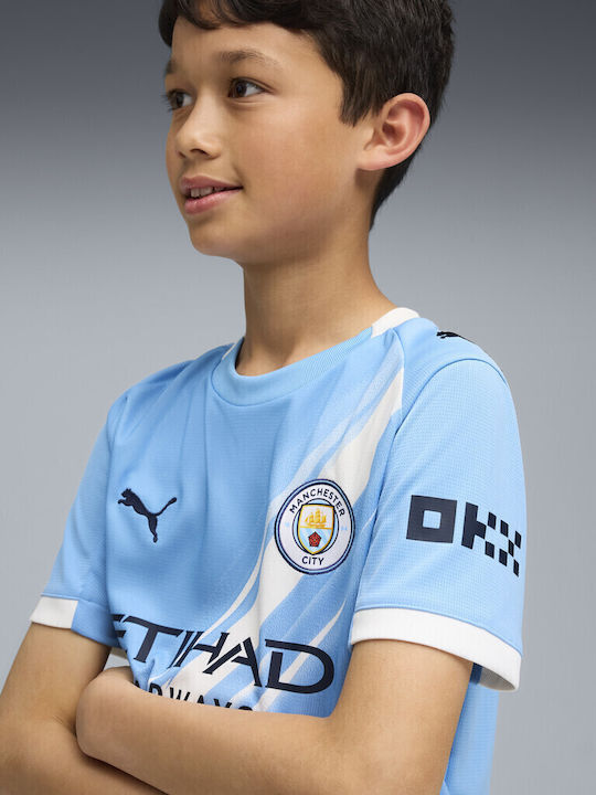 Kinderhemd Kurzarm Blau Jersey