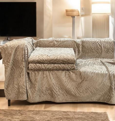 Linea Home Flame Покривка За Фотьойл Жакард 180x160см Мока