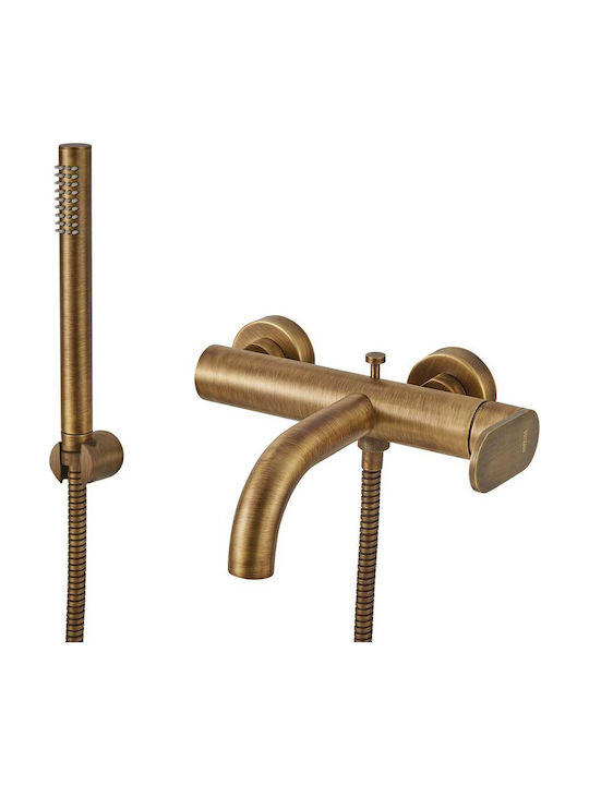 Armando Vicario Slim Mixing Bathtub Shower Faucet Complete Set Bronze