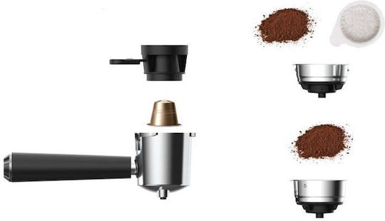 Primo PREM-40445 Automatic Espresso Machine 1050W Pressure 20bar Ivory-Chrome