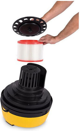PowerPlus POWX325 Σκούπα Υγρών / Στερεών 1200W με Ανοξείδωτο Κάδο 60lt