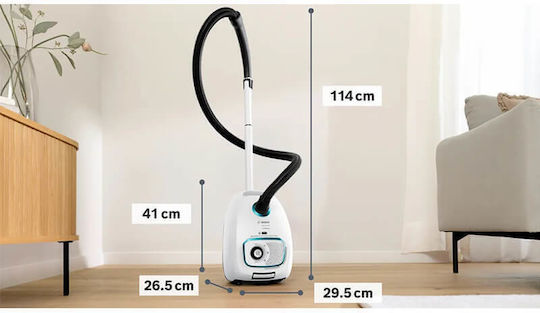 Bosch BGB41HYG1H Vacuum Cleaner 600W Bagged 4lt White