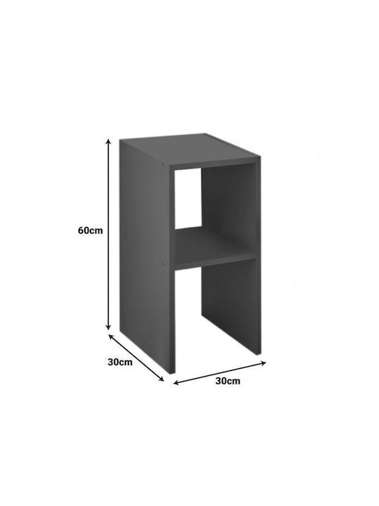 Bedside Table Deseo Wooden Beige 30x30x60cm