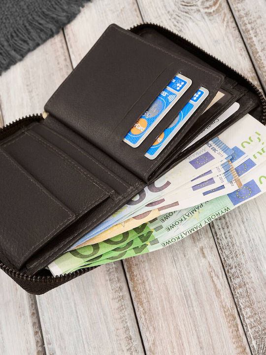 Ανδρικό Πορτοφόλι με RFID Καφέ