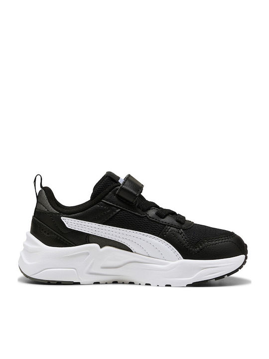 PUMA Ac+ Ps Kids Sports Shoes Running with Hoop & Loop Closure Black