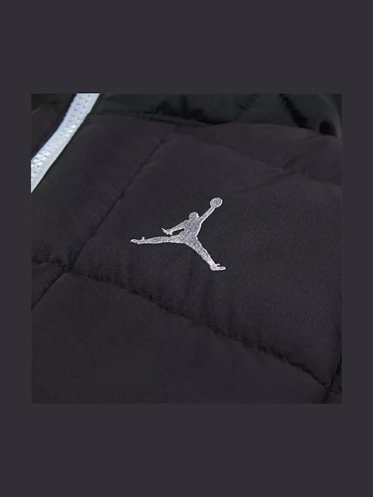 Kids' Sports Jacket with Lining & Hood Black