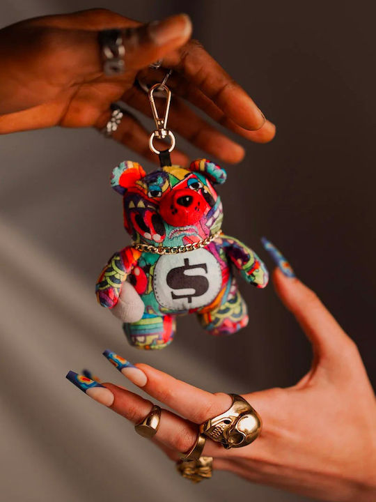 Sprayground Keychain Steady Trippin Mystery Bear Fabric