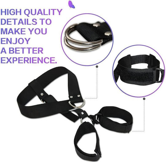 Smd Bound & Helpless BDSM Neck & Wrist Restraint Kit Beginners Black