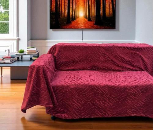 Linea Home Flame Покривка За Фотьойл Жакард 180x160см Бордо