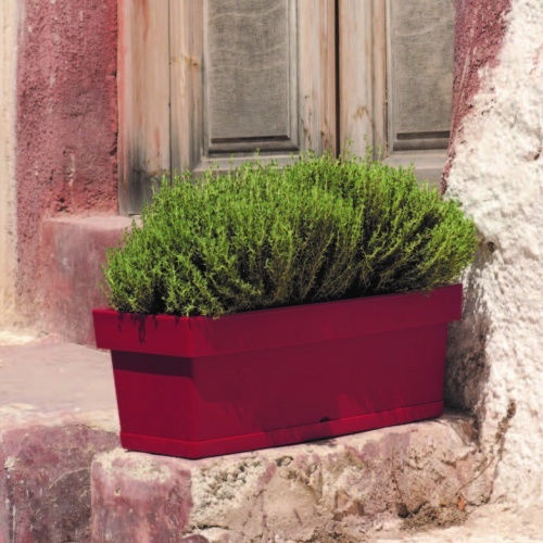 Viomes Linea Planter Box Green/yellow with Saucer