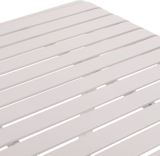 Rachel Outdoor Dinner Foldable Aluminum Table White 150x80x75cm