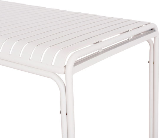 Rachel Outdoor Dinner Foldable Aluminum Table White 150x80x75cm