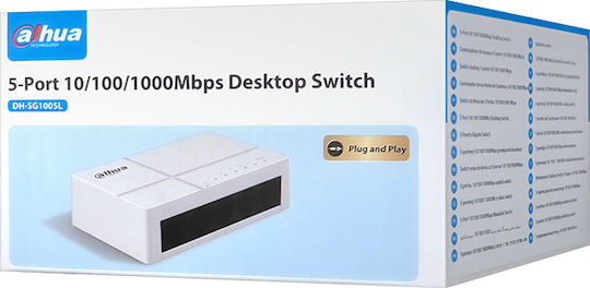 Dahua DH-SG1005L Unmanaged L2 Switch με 5 Θύρες Gigabit (1Gbps) Ethernet