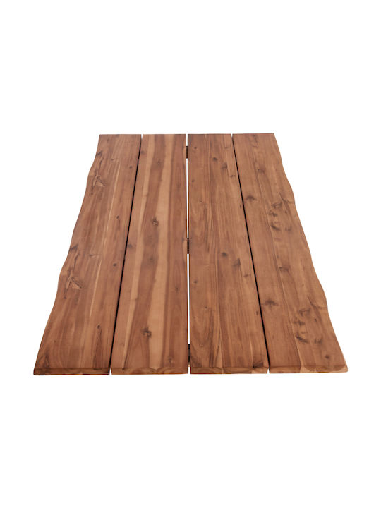 HomeMarkt Rectangular Table Surface made of Solid Wood Acacia 160x80x3.5cm HM6302.01 1pcs