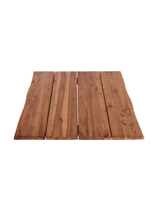HomeMarkt Square Table Surface made of Solid Wood Acacia 80x80x3.5cm HM6300.01 1pcs