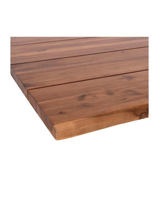 HomeMarkt Square Table Surface made of Solid Wood Acacia 80x80x3.5cm HM6300.01 1pcs