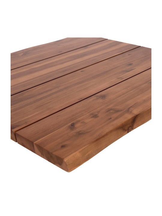 HomeMarkt Rechteckig Tischoberfläche aus Massivholz Acacia 200x100x3.5cm HM6303.01 1Stück