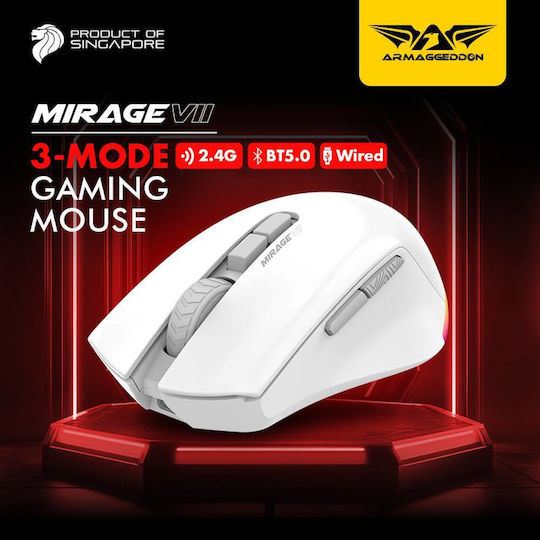 Armaggeddon Mirage V Ασύρματο Gaming Ποντίκι Λευκό