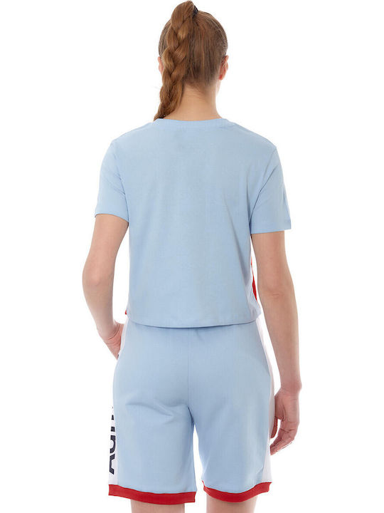 Γυναικείο Crop T-shirt Γαλάζιο