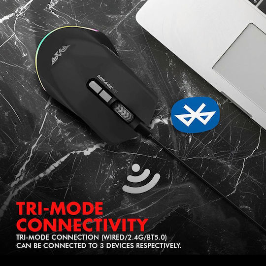 Armaggeddon Mirage VII Ασύρματο RGB Gaming Ποντίκι Μαύρο