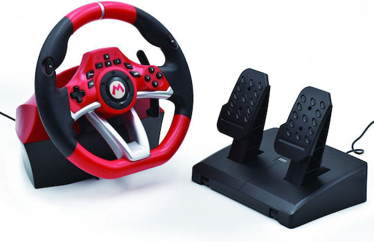 Hori Mario Kart Racing Wheel Pro Deluxe Steering Wheel with Shifter and Pedals for Switch with 270° Rotation