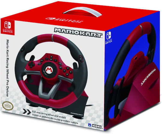 Hori Mario Kart Racing Wheel Pro Deluxe Steering Wheel with Shifter and Pedals for Switch with 270° Rotation