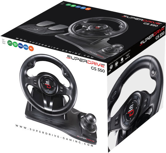 Subsonic GS550 Волан с Ръчка за Скорости и Педали за PC / PS4 / XBOX One / Xbox Series X/S с 270° Градуса на Въртене