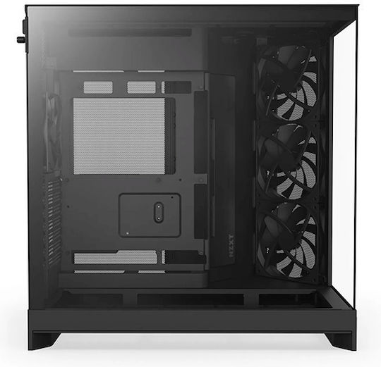 NZXT H9 Flow Gaming Midi Tower Κουτί Υπολογιστή με Πλαϊνό Παράθυρο Μαύρο