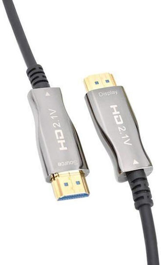 Anga HDMI 2.1 Ultra High Speed 48Gbps 4K 120Hz HDR VRR Cable HDMI Male - HDMI Male 50m Black