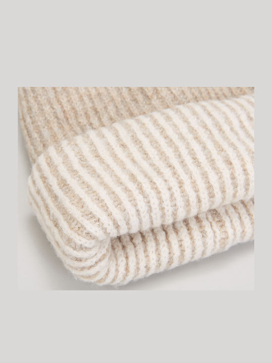 Beanie Unisex Beanie Knitted in Beige color