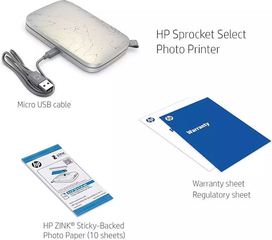 HP Sprocket Select Θερμικός Εκτυπωτής για Φωτογραφίες με Bluetooth 5XH49A