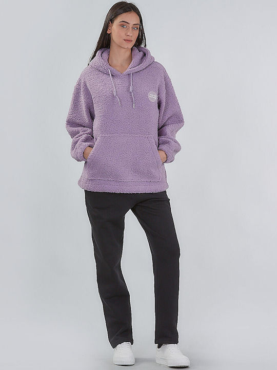 Women's Sweatshirt Jacket Hooded Purple