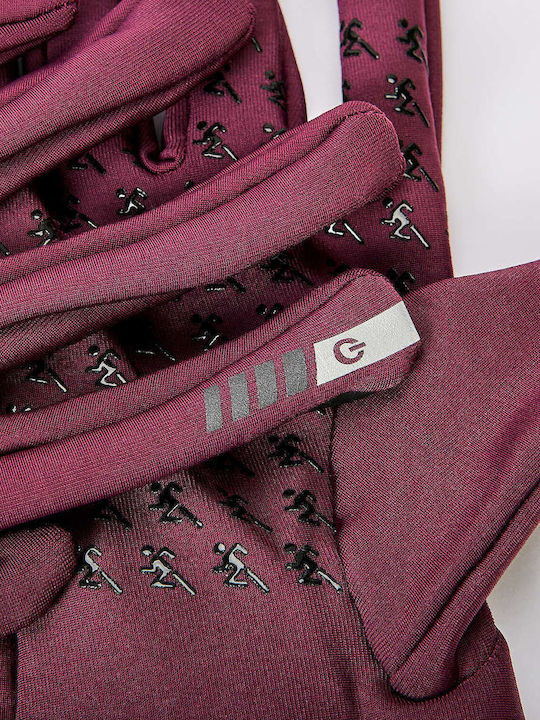 Unisex Fleece Touch Gloves Burgundy