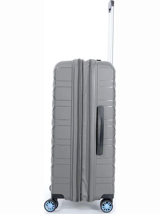 Dielle Large Travel Suitcase Hard Charcoal with 4 Wheels