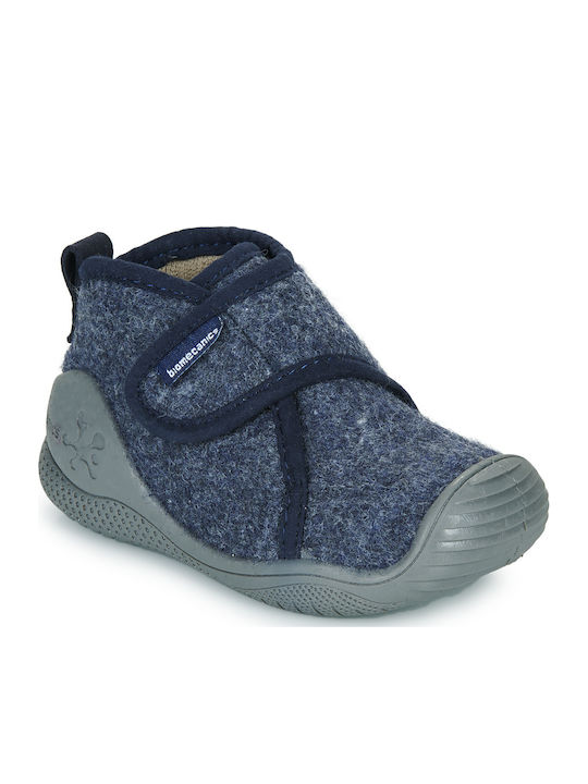 Kinderhausschuhe Stiefel Blau