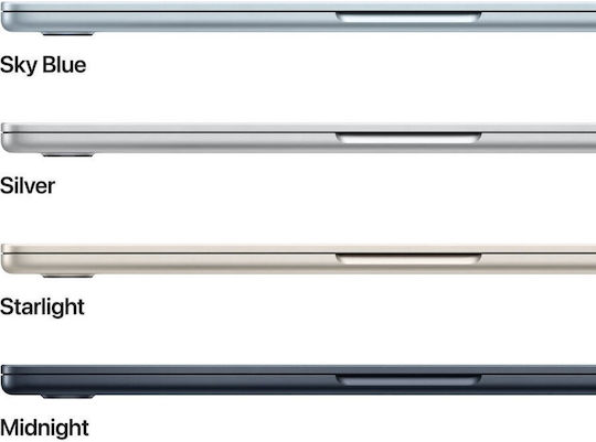 Apple MacBook Air 13.6 Zoll IPS Retina Display Modell mit 10-Kern CPU 32GB Speicherkapazität 1TB SSD 10-Kern-GPU mit 35W Doppel-Ladegerät Himmelblau Internationales Englisch Tastatursprache