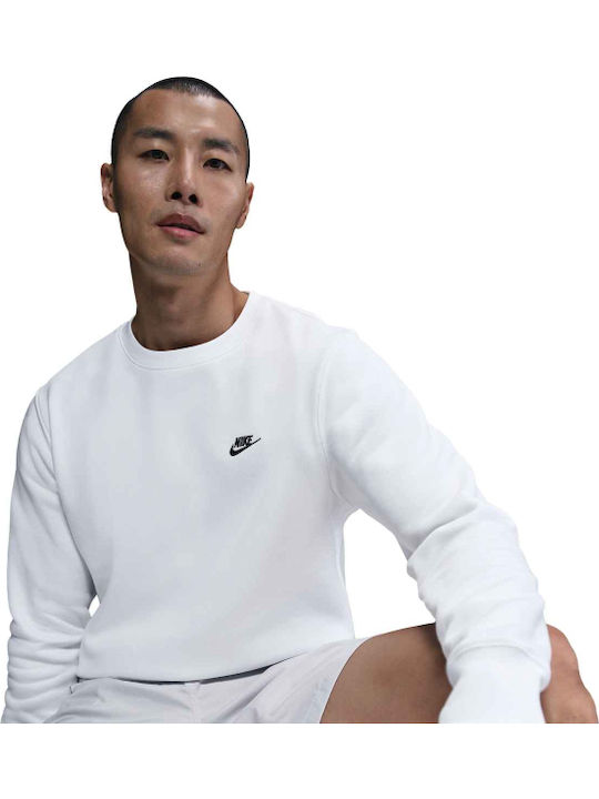 white nike club sweatshirt