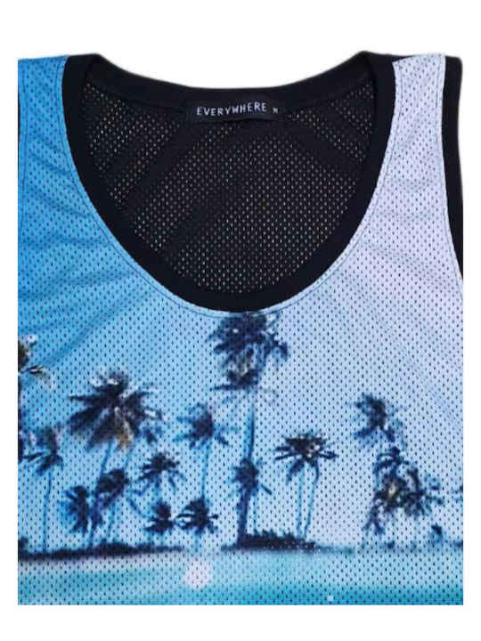 Ανδρικό Tank Top Life Is Hot Live It Lih736-μαύρο