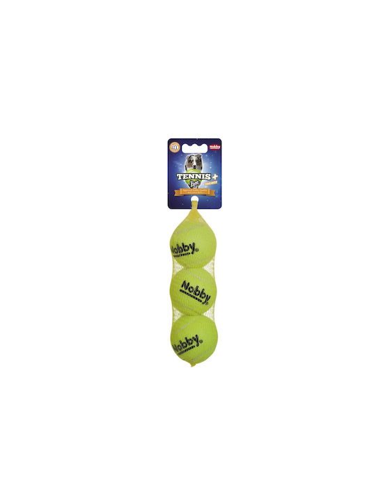 Nobby Tennis Топка Игра Куче със Звук Small 4εκ. Жълта 3бр
