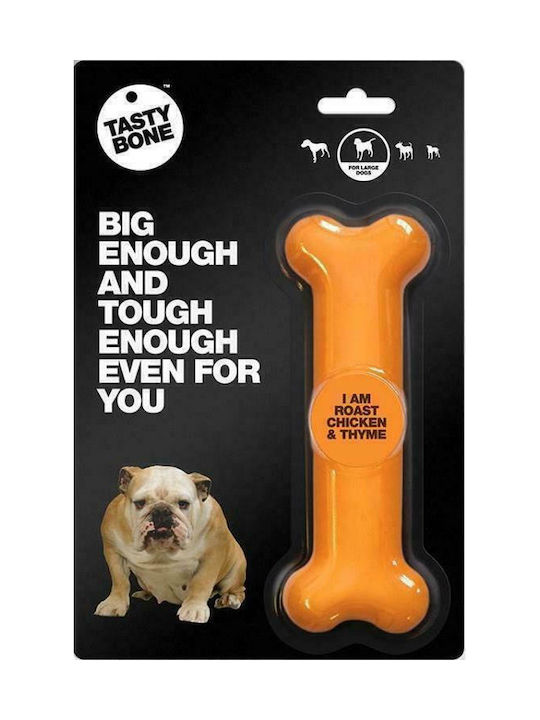 Tasty Bone Roast Chicken & Thyme Nylon Bone Toy Dog with Flavor Chicken Large 17εκ. Orange