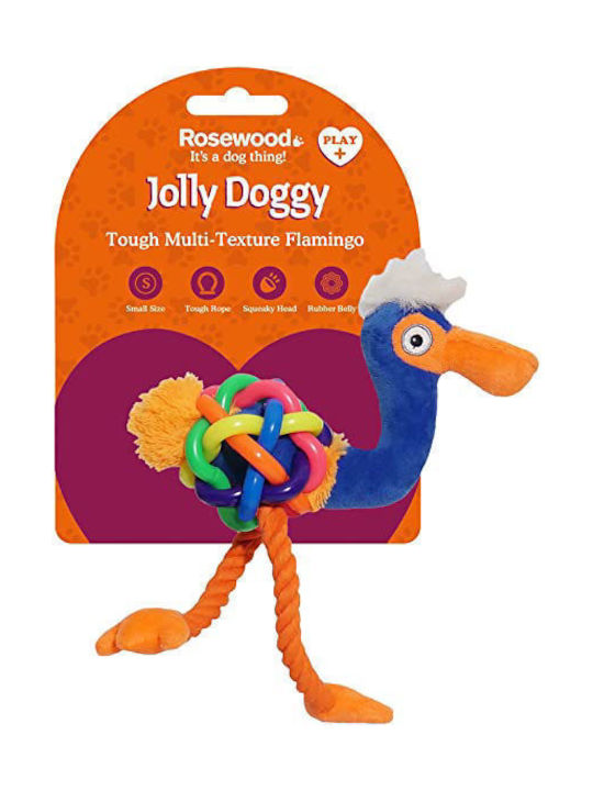 Rosewood Tough Multi Texture Flamingo Plush Toy Dog Large 30εκ. 1pcs