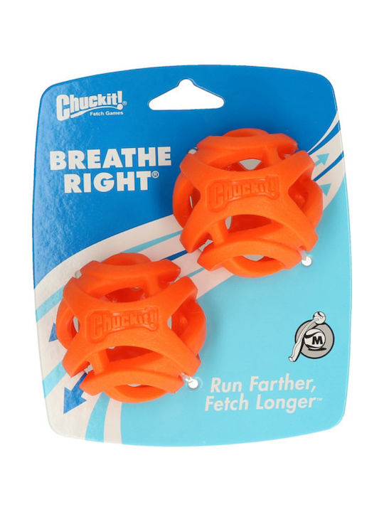 Chuckit Breathe Right Fetch Μπάλα Παιχνίδι Σκύλου από Καουτσούκ Medium 2τμχ (Διάφορα Χρώματα)